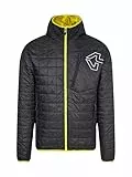 Rock Experience | GOLDEN GATE PACK HOODIE PADDED MAN JACKET | JACKE | DAUNEN OUTDOOR, Grau/Gelb, S