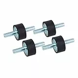Keenso Gummipuffer M8, 4 stücke 30 * 15 M8*23 Stoßdämpfer M8 Schwingungsdämpfer Anti Vibration Gummi Isolator Halterungen Luftkompressor Pumpe Stoßdämpfer mit Schrauben