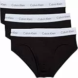Calvin Klein Herren 3er Pack Unterhosen Hip Briefs Unterwäsche, Schwarz (Black), L