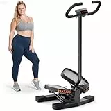 Sportsroyals Exercise Stair Stepper für Zuhause – Up-Down Swing Stepper mit Power Ropes for Bein/Arm/Butt Training, Home Office Fitness Exercise
