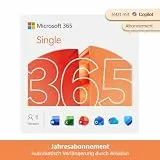 Microsoft 365 Single | 1 Jahr | 1 Person | Office Apps mit KI | 1 TB Cloudspeicher | Abo mit automatischer Verlängerung