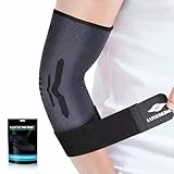 Lusenone Ellenbogenbandage mit Gurt für Damen/Herren, Ellenbogen-Kompressionsmanschette, verstellbare Tennis-Ellenbogenbandage Unterstützung für Tennis/Golfer Ellenbogen, Sehnenentzündung