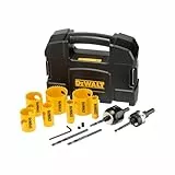 DEWALT EXTREME Bi-Metall-Lochsägen-Set, 11-teilig (7 Lochsägen, 2 Aufnahmen und 2 Zentrierbohrer), DT90355-QZ