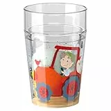 HABA Glitzerbecher Bauernhof – Kinderbecher mit funkelndem Glitzer-Effekt, perfekt für Wasser, Saft & Tee, Praktisch für kleine Hände – 2012447008