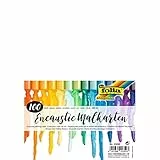 folia 2350 - Encaustic - Malkarten, DIN A5 Format, 100 Blatt, stark verdichtetes, sehr glattes Spezialpapier für die Wachsmaltechnik