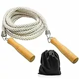 ACEONE Lange Springseil, Mehrspieler-Seil, Springseil mit Holzgriff für Schule, Sport, Outdoor Aktivitäten, Fitness&Training 5M