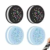 KYLOS 4 Stück Squeeze Toys, Squishy Spielzeug, Keks Stressabbau Spielzeug, Ultraweiches Dekompressionsspielzeug In 2 Blau + 2 Schwarz, 3.8Cm Länge 1Cm Höhe
