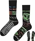 TODO Lustige Socken Damen und Herren, Coole Socken mit Motiv - Bunte, Mehrfarbige, Verrückte (43-46, Informatiker)