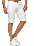 Redbridge Hochwertige Jeans Shorts Kurze Hose Bermuda Stretch Weiß W30