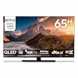 MEDION 163,9 cm (65 Zoll) QLED Fernseher (4K, Smart TV, Dolby Vision HDR, Netflix, Prime Video, Disney+, Dolby Atmos, DTS X, kompatibel mit Google TV, PVR, Bluetooth, MD 865700)