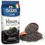 Riso Scotti Schwarzkornreis, 500 g, Produkt aus Italien, Venere, Premium-Qualität, Reis, weizenfrei, antikes schwarzes Vollkorn