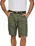 Timezone Cargo Shorts Herren mit Gürtel Regular Fit MaguireTZ Kurze Hosen Cargoshorts Sommer 100% Baumwolle, Größe:38, Farbe:Olive Wood (4211)