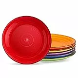 vancasso BONITA Speiseteller Steingut, Essteller set 6 Personen, Ø 27 cm Teller Set, Geschirr für Spülmaschine und Mikrowelle, Pastateller, Frühstücksteller, Kuchenteller, Warme Farbe