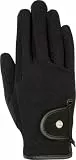 HKM Erwachsene Reithandschuhe-Professional Nubuk Lederimitat-9191 schwarz/schwarzM Hose, 9191, M