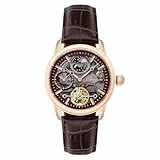 Thomas Earnshaw Longitude Shadow ES-8063-06 Herren-Armbanduhr mit Automatikgetriebe, braunes Zifferblatt mit Skelett-Anzeige, braunes Lederarmband