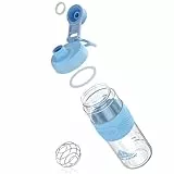 PZMLOASN Protein Shaker für eiweiß- & sportgetränke- für super cremige Fitness Eiweiß Shaker,proteinshake 650ml - Langlebiger, Auslaufsicherer, gym shaker BPA-frei (Blau, 650ML)