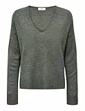 JDY Damen JDYELANORA L/S V-Neck PULLO. KNT NOOS Pullover, Kalamata/Detail:Melange, S