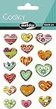 Maildor 560404C Packung mit Stickers Cooky 3D (1 Bogen, 7,5 x 12 cm, ideal zum Dekorieren, Sammeln oder Verschenken, Herzen) 1 Pack