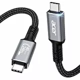 Acer USB4 Kabel 1m, 8K@60Hz HDR Display/40Gbps Datenkabel/240W USB-C Ladekabel, USB C auf USBC Kabel für thunderbolt 3/4, iPhone 15 16 17,Macbook,iPad,iMac,Studio Dispaly,SSD,eGpu,Dock usw.