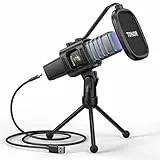 TONOR Gaming USB Mikrofon PC RGB Microphone Streaming Podcast Studio Nierencharakteristik Kondensator Mic Sets mit Microfon Ständer für Game, YouTube, Konferenz, Singen, Mikro für PS4 PS5,TC30