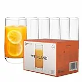 Stölzle Lausitz Saftgläser Weinland 6er-Set 315 ml – Hochwertige Allroundgläser für Saft, Wasser & Cocktails – Schlichte Wassergläser aus Kristallglas – Spülmaschinen- & Stoßfest, made in Germany