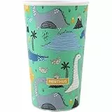 NERTHUS FIH 1321 Kinder-Plastikbecher 250 ml, für kleine Hände konzipiert, BPA-frei, Dinosaurier