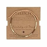 KELITCH Boho-Farbe Kristall Shell Perlen Freundschaft Armbänder Handgemachte Strand Armband Armreifen Schmuck Für Frauen (Kaffee 88M)