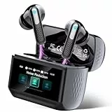 ZYHKON Bluetooth Kopfhörer mit Touchscreen, In Ear Kopfhörer Kabellos Bluetooth 5.4 mit ANC/ENC Mic mit Geräuschunterdrückung, 48H HiFi Stereo Ohrhörer mit 5 EQ-Modi, IP7 Wasserdicht, Tiefschwarz