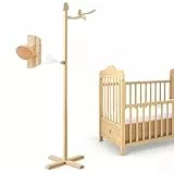 let's make Mobile Halterung Holz, Birdie Mobile Halterung Wickeltisch für Aufhängung Bettglockenspiel Windspiel Spielzeug Mobile Baby Ständer, Babyzimmer Deko für Jungen und Mädchen von 0–12 Monaten