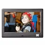 KODAK 7 Zoll Digitale Bilderrahmen, Elektronischer Fotorahmen, IPS-Bildschirm, Foto/Musik/Video Player/Kalender/Alarm, Unterstützung USB Oder SD Karte, Automatisch Drehende, mit Fernbedienung