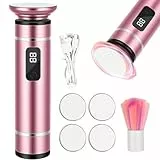 Elektrische Hornhautentferner Kabellos mit 4 Nano-Glasaufsätzen, Einstellbare Geschwindigkeit Professionelle Hornhautentferner Elektrisch für rissige Fersen, Hühneraugen & Hornhaut