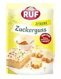 RUF Zuckerguss Zitrone, sofort anwendbar als Glasur für Kuchen und Gebäck, fruchtig frischer Zitronen-Geschmack, 1 x 150g