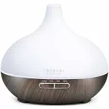 ASAKUKI Aroma Diffuser 300ml für Duftöle, Premium Ultraschall Luftbefeuchter Aromatherapie Öle Diffusor mit 7 farbigem LED Licht, BPA Free Schlafzimmer, Büro, Spa, Geschenk