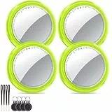 Tracker Tag 4er Pack, Koffer Tracker Kompatibel mit Apple Wo ist? APP (Nur iOS), Bluetooth Key Finder für Gepäck/Taschen/Brieftasche, Smart KeyFinder, Austauschbarer Akku, Limettengruen