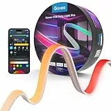 Govee COB Strip Light Pro 3m, Smart LED Streifen RGBIC mit Warmweiß, 3780 LEDs Leiste 1350lm Kompatibel mit Alexa, Google Assistant und Matter, Schneidbar Lichterkette mit Musik Sync für Schlafzimmer