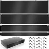 Uoeo 4-stück 1U/2U/3U/4U Blanking Panel Metall, Schwarz, Rack Mount Filler Panel für Server Rack Gehäuse oder Netzwerkschrank, 4 Größen