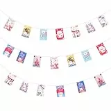 Amosfun Japanische GlüCkskatze Wimpelkette Aus Polyester, Perfekt FüR Izakaya Deko, Restaurant Und Shop-Dekoration, Japanische Partydeko
