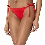 Amazon Essentials Damen Bikiniunterteil mit seitlicher Schnürung, Kräftiges Mohnrot, 46