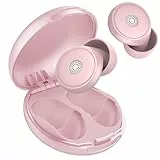 Ohrstöpsel zum Schlafen -45dB, Weiche und Wiederverwendbare Silikon-Ohrstöpsel mit 8 Ohrenkappe und Tragetasche, Schlafen, Konzert, Arbeiten, Studieren, Reisen (Rose)
