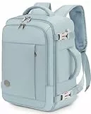 VANKEV für Ryanair Handgepäck 40x20x25 Laptop Rucksack Reiserucksack Klein Handgepäck Tasche Rucksack 14 Zoll Laptop Backpack für Herren Damen Hellblau