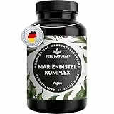 Mariendistel Artischocke Löwenzahn Komplex - Hochwertiger 4-fach Komplex mit Desmodium - Mariendistelextrakt hochdosiert mit 80% Silymarin - 120 vegane Kapseln - Laborgeprüft