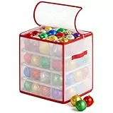 TK Gruppe Timo Klingler XXL Aufbewahrungstasche Box für sanfte Aufbewahrung von Weihnachtskugeln mit 66 Fächern Christbaumkugeln Weihnachtsdeko Tasche