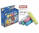 PUSTEFIX MALEFIX Straßenmalkreide 12er Packung I Malkreide für Kinder und Erwachsene I Vielfalt an Farben I Leuchtend und Kräftig I Wasserlösliche und hochwertige Kreide I für Straße u. Hof