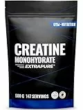 Creatin Monohydrat Pulver 500g - Kreatin Monohydrat in mikronisierter Qualität 100% vegan - Laborgeprüft