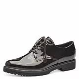 MARCO TOZZI Damen Schnürschuhe Elegant Lack, Braun (Mocca Patent), 39