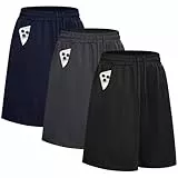 DDOBB Sporthose Herren Kurz 3er Pack Shorts Gym Mit Taschen Laufhose Herren Sommer Kordelzug Basketball Trainingshose