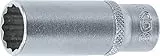 BGS 10713 | Steckschlüssel-Einsatz Zwölfkant, tief | 6,3 mm (1/4') | SW 13 mm | CV-Stahl | Stecknuss | Nuss