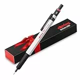 rOtring 500 Feinminenstift | 0,5 mm HB-Mine | Weißer sechseckiger Kunststoffschaft und rutschfestestrukturierte Metallgriffzone