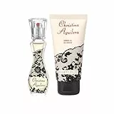 Christina Aguilera – Signature Geschenkset 2-teilig; floraler Amber-Duft; schwarzer Johannisbeertee, Pfingstrosen & Amber; exotisches glamouröses 150 ml Duschgel + 30 ml Eau de Parfum für Damen