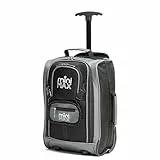 Aerolite MiniMAX 18.20L Ryanair 40x20x25 Maximale Größe Handgepäck unter dem Sitz Trolley-Rucksack Handgepäcktasche für die Handgepäckkabine mit 2 Jahren Garantie (Schwarz/Grau)